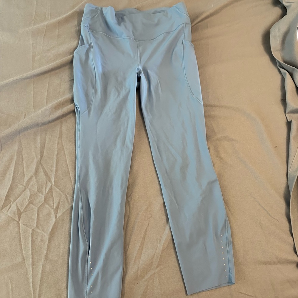 Lululemon pool party  blue fast and free leggings